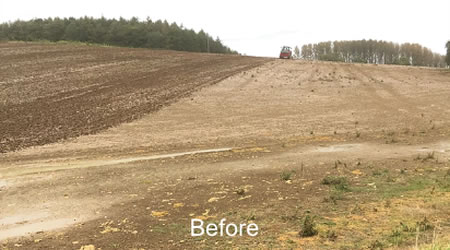 clay soil Lincolnshire - before