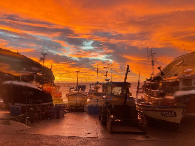 Image for the Tweet beginning: Cadgwith Cove just after dawn